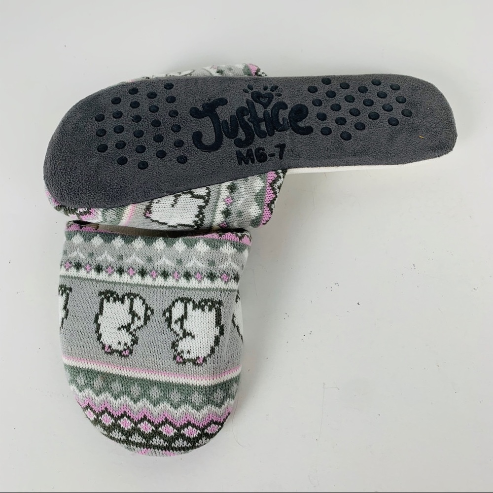 Justice slide on polar bear slippers grip bottoms - Picture 4 of 4